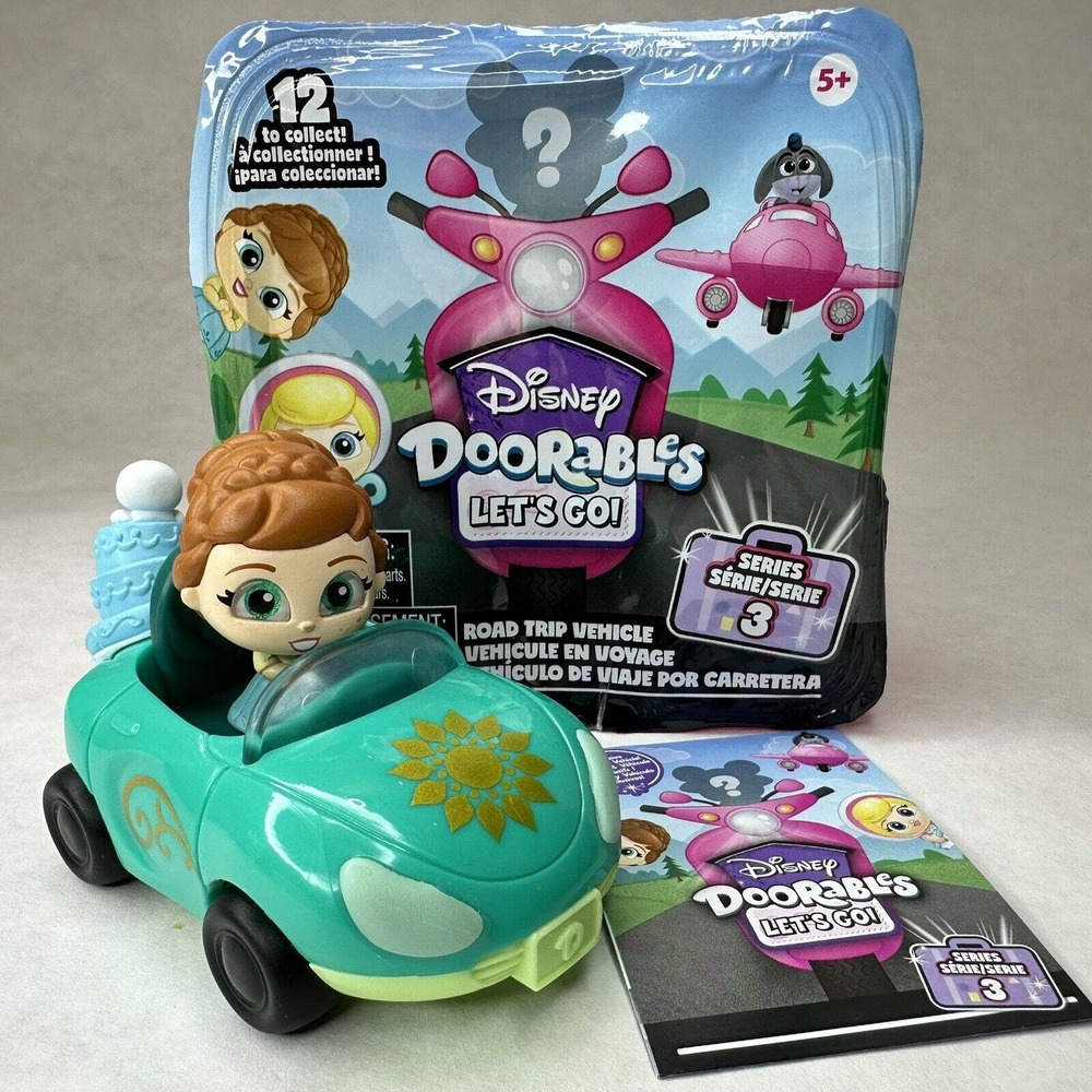 Disney Doorables ANNA from FROZEN  Let's Go Series 3 Figure & Vehicle NEW in Box